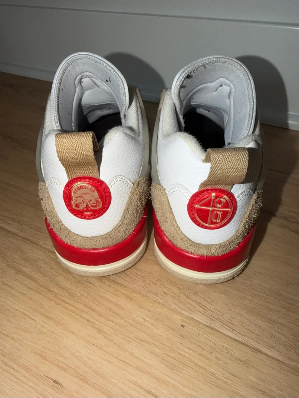 Nike Jordan Spizike Low White Fire Red Desert Camo Casual Shoes size 7 youth